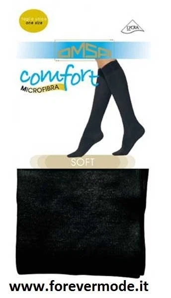 2 Paare Socken Kniestrümpfe Frau Omsa Mikrofaser Effekt Wolle Art. Weich & Heiß - Bild 1 von 1