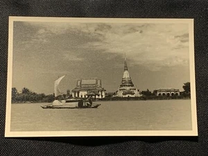 Thailand Real Picture Postcard Temple View Bangkok - Picture 1 of 2