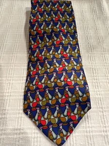 Nazareno Gabrielli Men’s Silk Tie Abstract Chickens Italian Made Funky - Picture 1 of 9