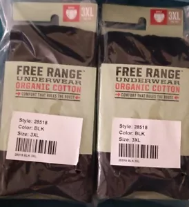 X2 MEN'S Duluth TRADING FREE RANGE ORGANIC COTTON BRIEFS SIZE 3XL (48-50) BLACK - Picture 1 of 3