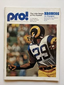 1973 NFL Game Program - CHARGERS at DENVER BRONCOS - Nov 11 1973 - Picture 1 of 12