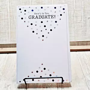 American Greetings Abschlusskarte 6x8 blau gold Konfetti Glückwunsch beste - Bild 1 von 8