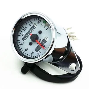 Universal LED Backlight Signal Light Odometer KMH Speedometer Gauge Motorcycle - Picture 1 of 10