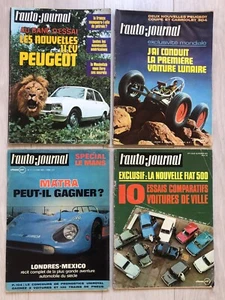 4x Revues Automobiles L'AUTO JOURNAL année 1970 Matra - Peugeot - Picture 1 of 1