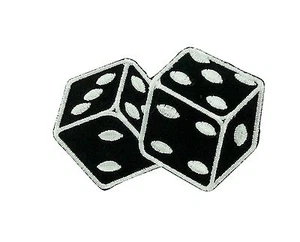 Embroidered Biker Dice Embroidered Patch Embroidered - Picture 1 of 1