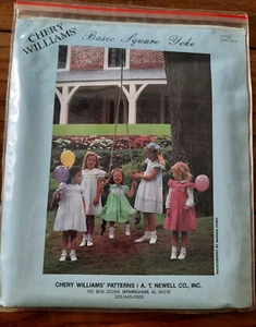 Vtg. 1986 Chery Williams Patterns Basic Square Yoke Dress Size Large 6-12 UNCUT - Picture 1 of 3