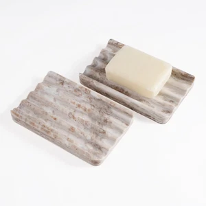 2 Pcs Soap Dish for Bathroom, Marble Bar Soap Holder for Kitchen Countertop, Soa - Picture 1 of 6