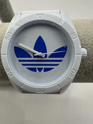 Adidas ADH2704 Mens White Plastic Analog Watch New Battery 41MM 8.5" X - Image 1 of 4