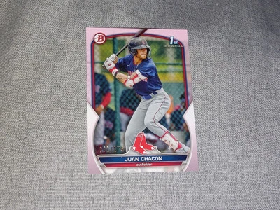 2023 Bowman  1st Pink Rookie #BP-105 Juan Chacon RC  #D 001/175  FIRST ONE MADE - Image 1 of 2