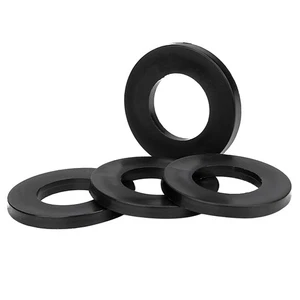 Durable Flat Black Nylon Washers - Sizes M2 to M24 for Versatile Applications - Picture 1 of 14