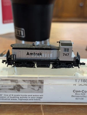 Con-Cor N Scale Amtrak SW1500 Locomotive #747 - Vintage Box Tested Runs - Image 1 of 4