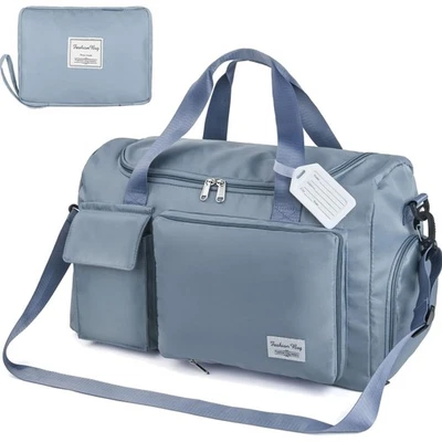 Reisetasche  35L, faltbar, Sporttasche, Weekender, Damen Herren Blau - Bild 1 von 2