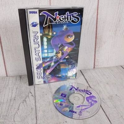 CLEAN - Nights Into Dreams  (Sega Saturn, 1996) Complete w/ Manual CIB, Long Box - Image 1 of 4