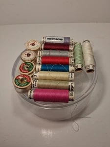 10 Spool Lot Mettler Metrosene Thread Sewing multi colors 4 Coats Clark Silk - Picture 1 of 2
