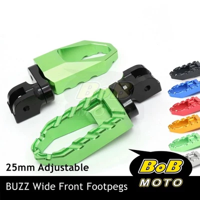 BUZZ Rider Foot Pegs 25mm Extend For Suzuki GSX-S1000 F GSX-S125 GSX-S750 — 第 1/4 张图片