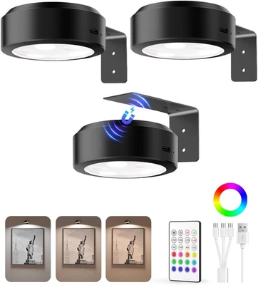 Picture Lights for Wall, 2000Mah Rechargeable Battery Magnetic Poster Lights wit - Image 1 of 4