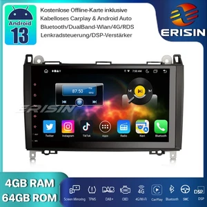 9" Android 14 Autoradio GPS Navi Mercedes A/B Klasse Vito Sprinter Viano Crafter - Bild 1 von 21