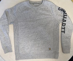 CARHARTT Sweatshirt Youth L 12-14 Relaxed Fit Midweight Crewneck Pullover Silver - Picture 1 of 10