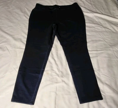 Denim & Co. Comfy Knit Pull-On 4 Pocket Ankle Jeggings Dark Wash Blue A366960 - Image 1 of 4