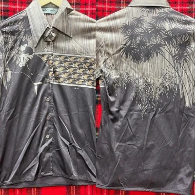 Винтажная футболка 70-х NIK NIK диско размер 11/12 гейша пляж ар-деко сделано в Италии - Изображение 1 из 4