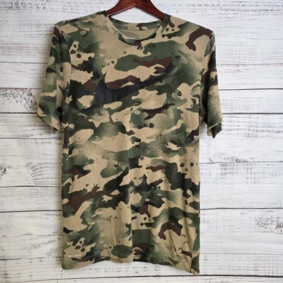 Nike Dri-Fit T-Shirt Mens Medium Camo Training Tee CU8519-342 Short Sleeve Crew - Image 1 of 4