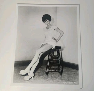 Actriz Janet Leigh en Taburete 8x10 Blanco y Negro Fotografía Actriz Pin Up - Imagen 1 de 1