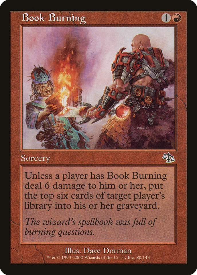 Book Burning #80 (Foil) (MP) Judgment JUD Magic MTG - Image 1 of 1