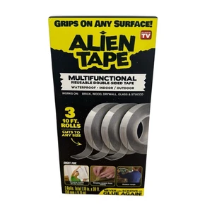 Alien Tape Multifunctional Reusable Double Sided Tape 3 x 10 ft. Rolls - NIP - Picture 1 of 9