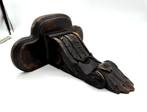 VTG Wood Hand Carved Ornate Corbel Shelf - Picture 1 of 13