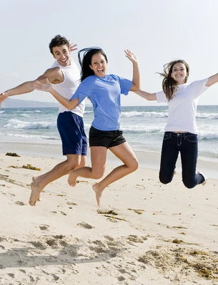 Adult Tee. 100% ctn 5.6. oz Rib collar. Hemmed slv & btm. Covertape. Made in USA - Image 1 of 3