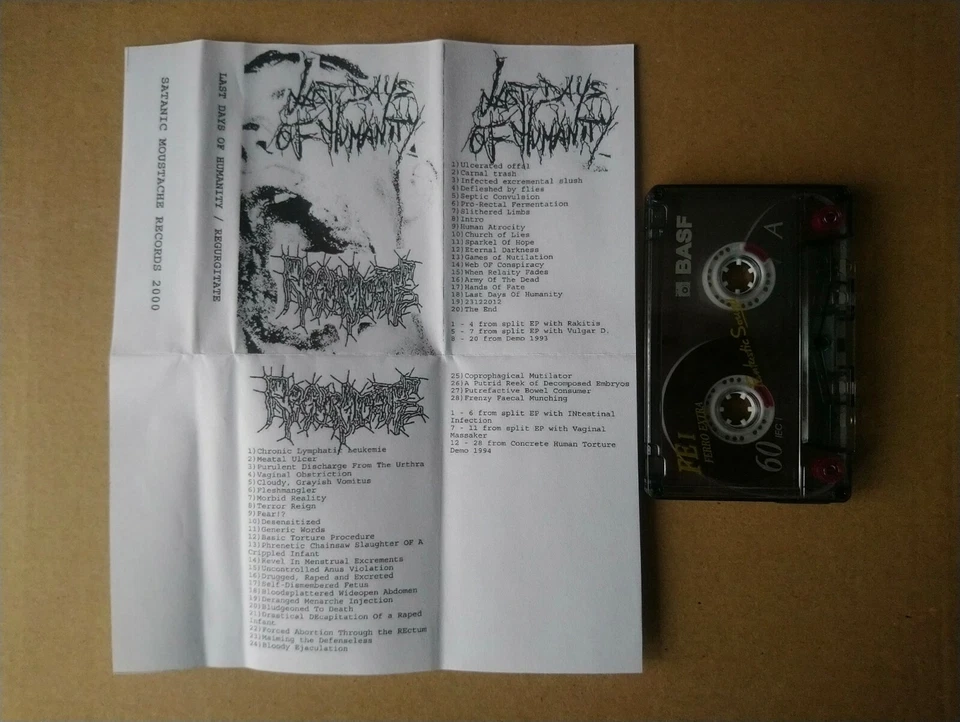 LAST DAYS OF HUMANITY /REGURGITATE Split Tape Dead Infection Haemorrhage Necrony - Image 1 of 1