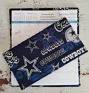 100% Cotton Fabric Dallas Cowboys 2025-26 Pocket Calendar & Appointment Book - Picture 1 of 1