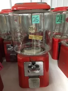 Vintage Eiche Eichel 11 Pfund Runde Glaskugel Kaugummiautomat Süßigkeiten Nuss Automat - Bild 1 von 12