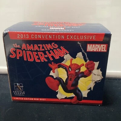 Mini busto Gentle Giant SDCC 2013 exclusivo increíble Spider-Ham Marvel nuevo en caja Foto 1 de 4