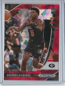 ANTHONY EDWARDS '20-21 PANINI PRIZM DRAFT PICKS RED ICE ROOKIE-SEND ME AN OFFER! - Picture 1 of 12