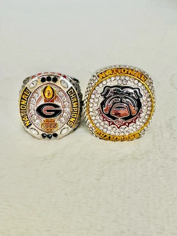 2 PCS Georgia Bulldogs National Championship Ring, US SHIP 2022/23 Cover
