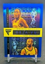 2020-21 Panini Flux Basketball Immanuel Quickley/Tony Parker Blue Prizm /99 #27