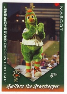 2011 MultiAd Greensboro Grasshoppers Guilford the Grasshopper - Mascot #35