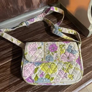 Vera Bradley Umhängetasche grau Blumen Top Zustand - Bild 1 von 6