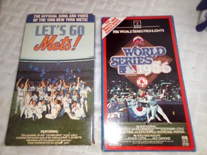 Mets 1986 World Series Red Sox Mets Plus Lets Go Mets Song VHS Tapes - Picture 1 of 11