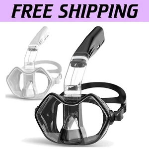 Ergonomic Half Face Snorkel Mask - Comfortable Fit for Underwater Exploration - Picture 1 of 11