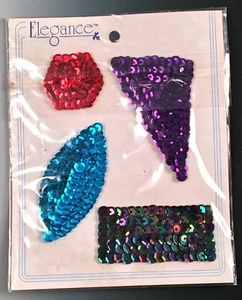 Parches de apliques de lentejuelas elegancia vintage adornos de costura lentejuelas artesanales - Imagen 1 de 2