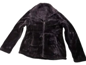 32 Degrees Heat Women Soft & Cozy Plush Eggplant Velvet Full Zip Jacket SZ Med - Picture 1 of 8