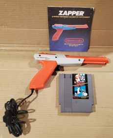 Nintendo NES Orange Zapper Gun Super Mario Bros/Duck Hunt Combo + manual Tested