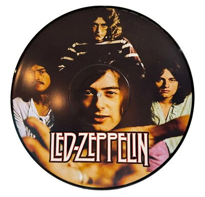 Led Zeppelin - Band Photo Picture Disc - Real Vinyl 12" - Upcycled Wall Art - Image 1 of 2