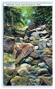 Purgatory Chasm Near Whitinsville MA, Massachusetts - Trimmed \ Damaged - Picture 1 of 2