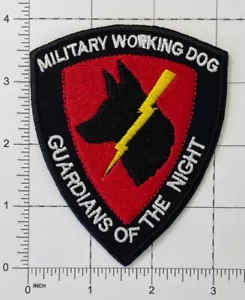 USAF Military Working Dog Guardians of The Night Patch Hook & Iron-On A1298 - Picture 1 of 2