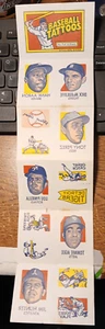 1971 Topps Tattoos - Sheet #9 of 16 - Hank Aaron, Tony Perez, Catfish Hunter - Bild 1 von 1