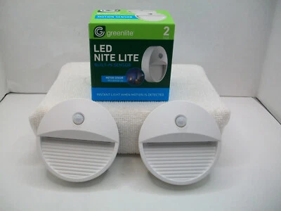  Nite Lite Caja de 2 Luces LED Sensor de Movimiento Encendido/Apagado Automático Greenlite (NOS) Foto 1 de 3