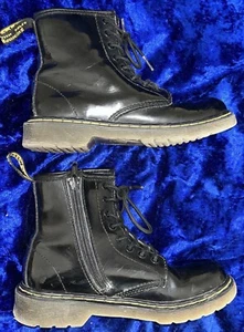 Dr Martens Delaney Black Laces Zipper Boots Us 2 Eu 33 - Picture 1 of 10